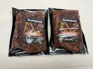 lot 126 image: 2x 12 Slab St. Louis Style Spareribs(fully cooked)-Sweet & Smoky BBQ Sauce