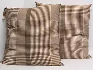 lot 324 image: Creative Co-Op Square Woven Cotton Plaid Pillow Pair (Matches lot 225 &amp 226)
