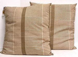 lot 325 image: Creative Co-op Square Woven Cotton Plaid Pillow Pair - Made in India (Matches lot 224 &amp 226)