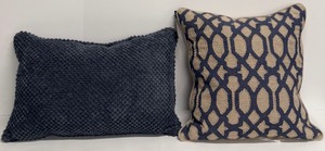 lot 330 image: Villa Fluff Technique Throw Pillows - Duck Feather Fill (Lot of 2)