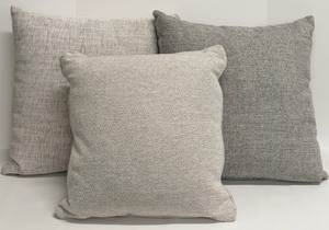 lot 347 image: Pillows - Gray Textured Throw Pillows 3-Pack