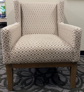 lot 42 image: Alder &amp Tweed Upholstered Armchair - Diamond Pattern Fabric