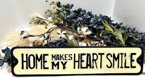 lot 446 image: Vintage Metal Wall Plaque and Artificial Flowers