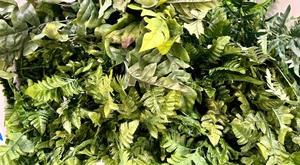 lot 450 image: 12 Artificial Fern & Mixed Greenery Foliage Bundle for Decor, DIY & Events