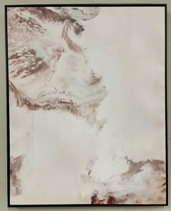 lot 200 image: Framed Abstract Landscape Print - Beige & Brown Tones