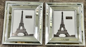 lot 215 image: Photo Frames - Silver Beaded Border, Set of 2
