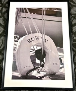 lot 231 image: ROWDY Lifebuoy Photo - Framed 1916 N.Y.40 Maritime Memorabilia