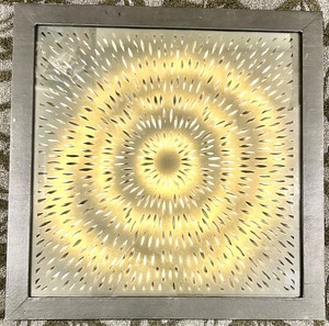 lot 249 image: Brass Sunburst Pattern Vent Cover Grille - Decorative Wall Register