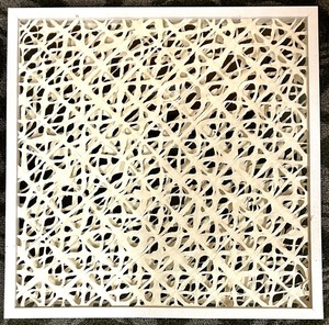 lot 285 image: Lattice Panel & Frame - White Decorative Openwork Wall Art
