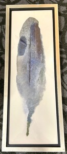 lot 357B image: Abstract Leaf Watercolor Painting - Framed Artwork