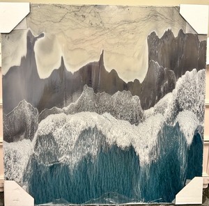 lot 363 image: Acrylic Painting - Abstract Teal Ocean Waves