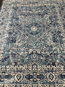 lot 1 image: Abigail Midnight Blue Area Rug - 12 6 X 15