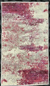 lot 104 image: Celestial Collection Rug by Nourison - Abstract Pink & Ivory Runner 2 2  x 3 9