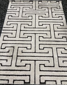 lot 140 image: Enchant Collection Rug - Ivory & Dark Brown - Power Loomed - 79 x 106