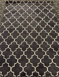 lot 144 image: Amer Rugs Horizon HOR-22 - Charcoal Geometric Lattice Area Rug 8 X 11