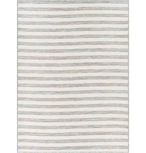 lot 135 image: NEW Surya PSA-2378 Pasadena Area Rug - Weiss & Aqua - 7 10 x 10