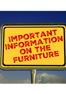 lot 9E image: IMPORTANT INFORMATION ON THE FURNITURE - PLEASE READ