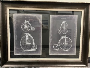 lot 377 image: Bicicletta Bicycle Art Prints - Framed Vintage Set (Lot of 4)