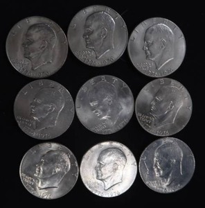 lot 2 image: 9)1776-1976 BICENTENNIAL EISENHOWER DOLLARS