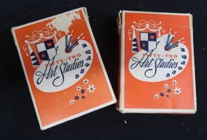 lot 8 image: 2 PKS VINTAGE 50S RISQUE PLAYING CARDS