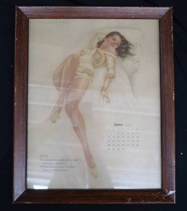 lot 50 image: THE VARGA GIRL  JUNE 1948 CALENDER