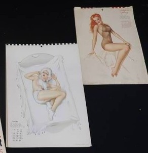 lot 52 image: 2 VARGA CALENDAR PLUS