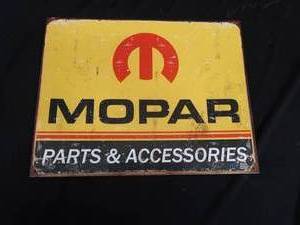 lot 96 image: VINTAGE METAL MOPAR SIGN  VINTAGE BRASS BLOWTORCH