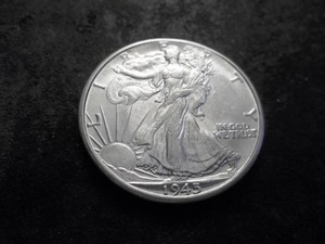 lot 50 image: 1945 D Walking Liberty Silver Half  Dollar BU