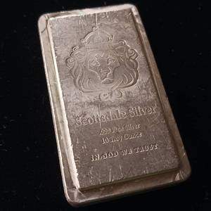 lot 41 image: Scottsdale Mint Stacker 10 ounce Silver Bar � Tax Exempt - .999 Pure Silver