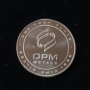 lot 49 image: 1 Uncirculated Bullion Coin � 1 troy ounce total � OPM Metals � Tax Exempt .999% Silver - Made in the USA
