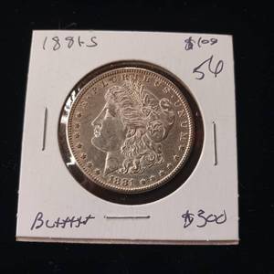 lot 57 image: 1881-S  Morgan Silver Dollar � 90% Silver � Grade 56 - TAX EXEMPT