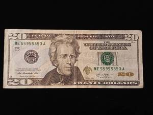 lot 63 image: Fancy 2013 $20 Federal Reserve Note � 5 of a kind � Gem 45 Grade - TAX EXEMPT