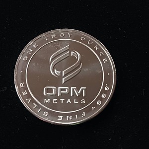 lot 89 image: 1 Uncirculated Bullion Coin � 1 troy ounce total � OPM Metals � Tax Exempt .999% Silver - Made in the USA