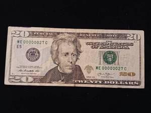 lot 120 image: Very Fancy 2013 $20 FRN RidsLew � FR#2097E � 6 of a kind together, Sum 9, 3 unique digits - TAX EXEMPT