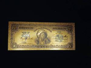 lot 31 image: Nevada Goldback $5 Note � Contains 11000 Troy oz of 24Karat pure Gold - TAX EXEMPT