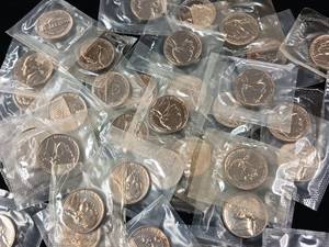 lot 290 image: 40 Uncirculated Nickels in Protective Plastic � Mixed Years - $2 Face Value