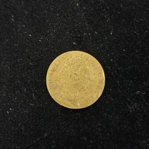 lot 293 image: 1797 Spade guinea gaming token inscribed IN MEMORY OF THE GOOD OLD DAYS