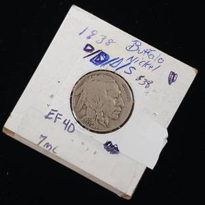 lot 296 image: 1838  EF 40 Very Nice Buffalo Head Nickel � Fine Detail � Rare Find � Tax Exempt