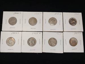 lot 356 image: Large Lot mixed years Jefferson Nickels - Tax Exempt