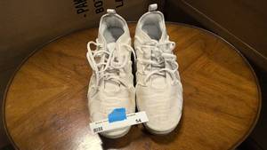 lot 54 image: Nike Air Vapormax Plus in triple white size 11
