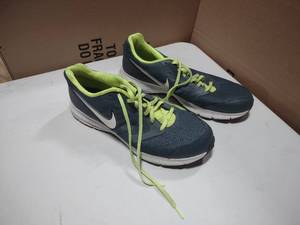 lot 108 image: Nike Downshifter 6 running shoes size 12 neon yellow and grey