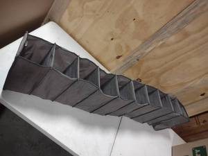 lot 144 image: 10 pair Hanging Shoe Organizer Gray