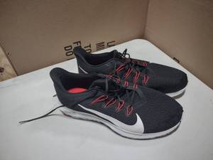 lot 112 image: Nike Quest 2 running shoe size 12 black and red