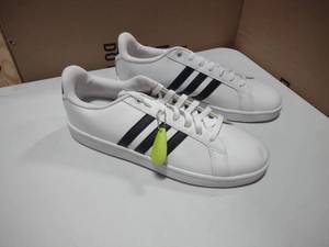 lot 117 image: Adidas cloudform advantage white and black sneakers size 12