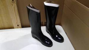 lot 79 image: Jeffrey Campbell Showers black and shiny boots size 8