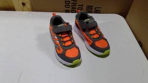 lot 80 image: Saucony ride Jr orange and gray tennis shoes size 1