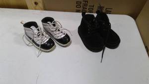 lot 81 image: All black toddler Uggs size 6 and toddler Jordans size 8