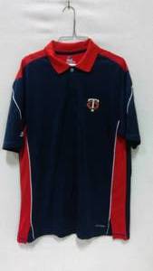 lot 161 image: Minnesota Twins Majestic CoolBase Collared T size XL