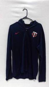 lot 165 image: Minnesota Twins Nike Dri Fit 14 zip Long sleeve size XL