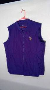 lot 292 image: Minnesota Vikings NFL ONFIELD APPAREL Nike Zip Vest size XL